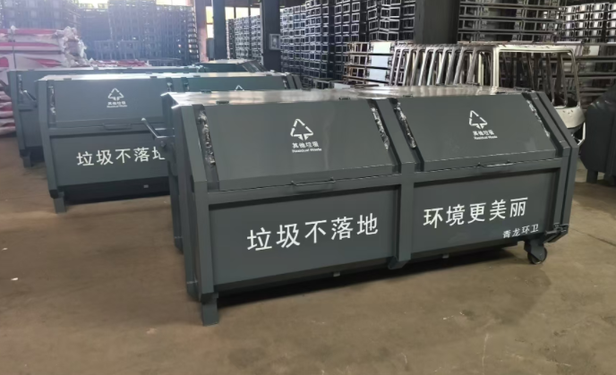 四川勾臂垃圾车垃圾箱体交货